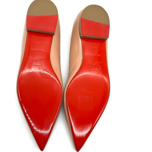 Christian Louboutin HOT CHICKITA Scallop Patent Ballerina Flat Shoes - Picture 12 of 13